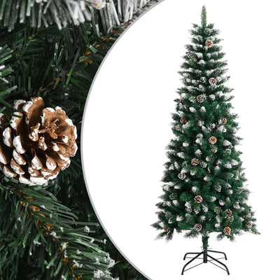 vidaXL Artificial Christmas Tree with Stand Green 210 cm PVC