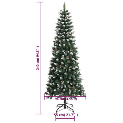 vidaXL Artificial Christmas Tree with Stand Green 210 cm PVC