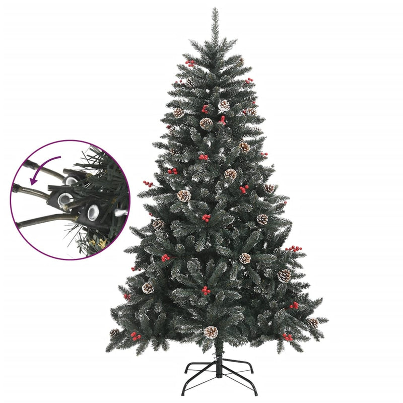 vidaXL Artificial Christmas Tree with Stand Green 180 cm PVC
