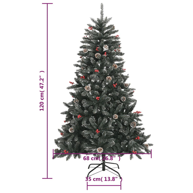 vidaXL Artificial Christmas Tree with Stand Green 180 cm PVC
