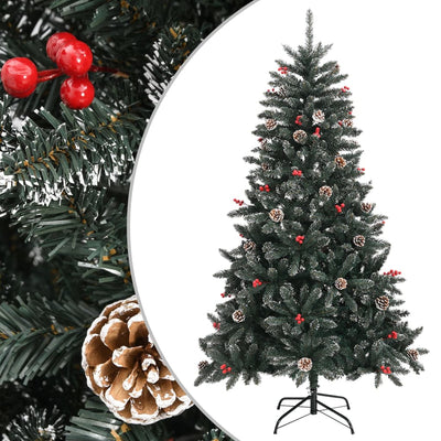 vidaXL Artificial Christmas Tree with Stand Green 180 cm PVC