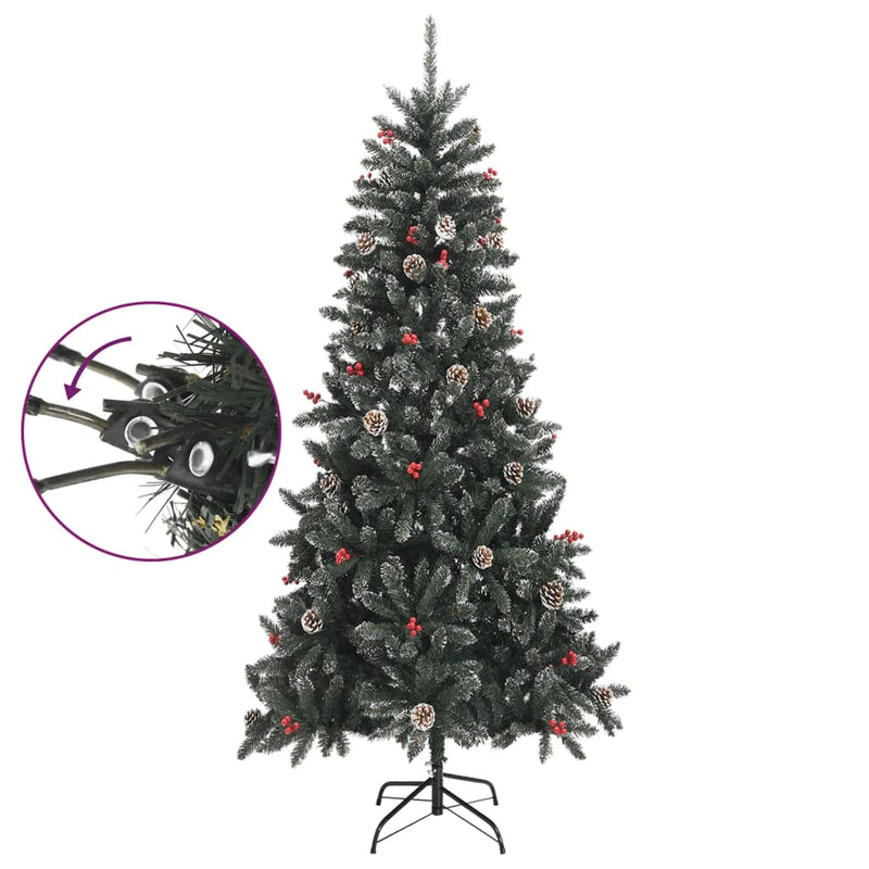 vidaXL Artificial Christmas Tree with Stand Green 180 cm PVC