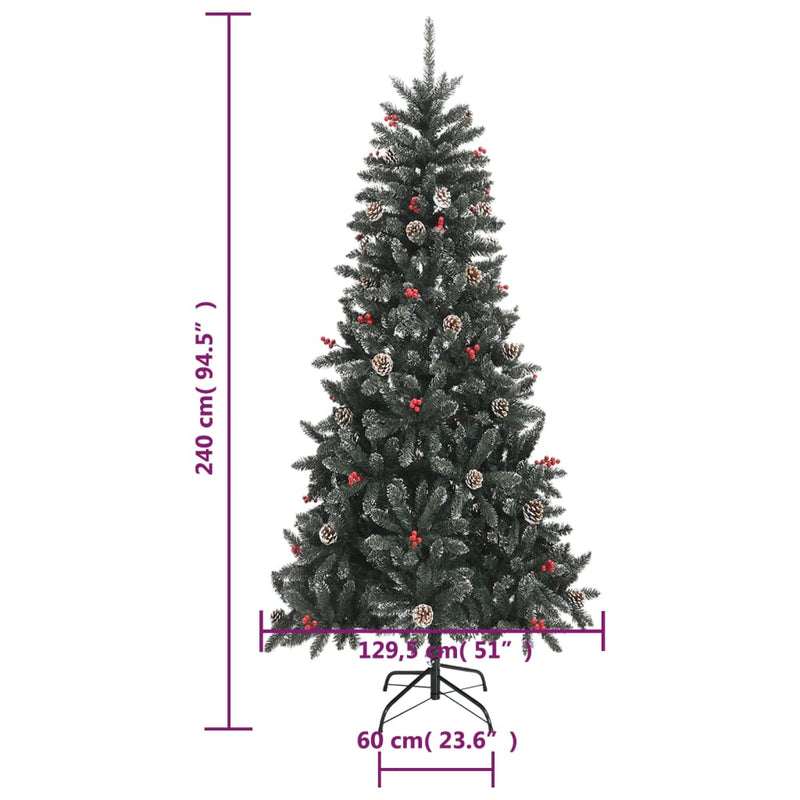 vidaXL Artificial Christmas Tree with Stand Green 180 cm PVC