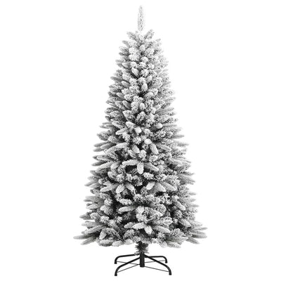 vidaXL Artificial Christmas Tree with Flocked Snow 210 cm PVC&PE