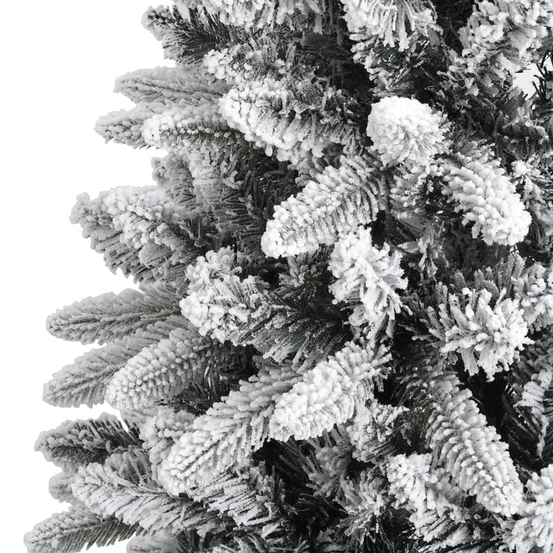 vidaXL Artificial Christmas Tree with Flocked Snow 210 cm PVC&PE