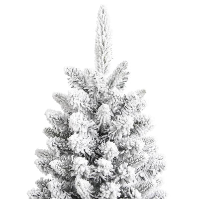 vidaXL Artificial Christmas Tree with Flocked Snow 210 cm PVC&PE