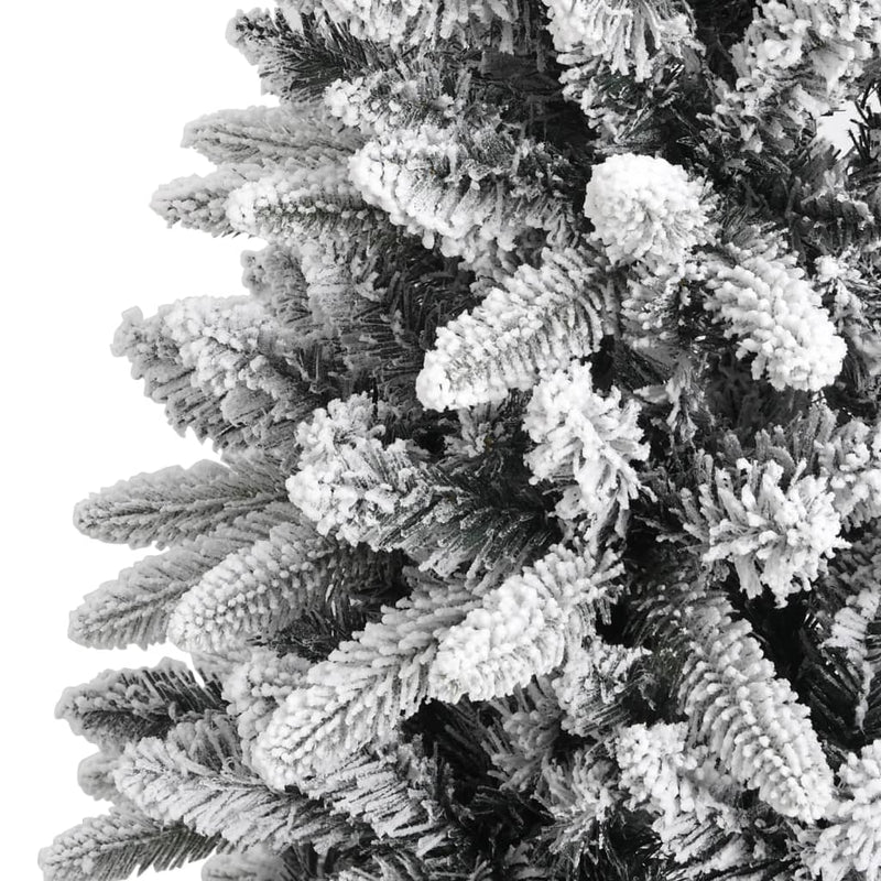 vidaXL Artificial Christmas Tree with Flocked Snow 210 cm PVC&PE