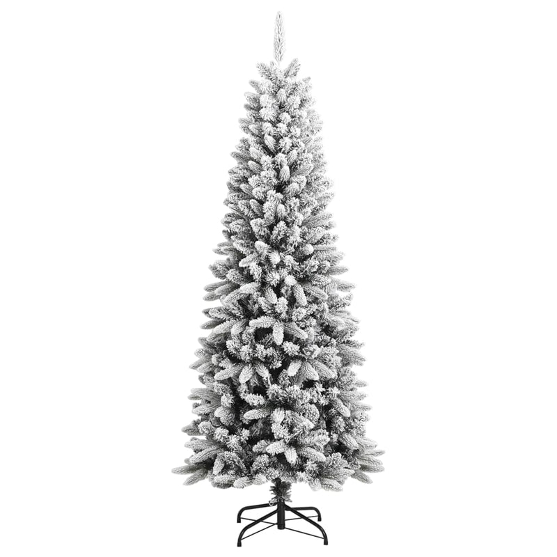 vidaXL Artificial Christmas Tree with Flocked Snow 210 cm PVC&PE