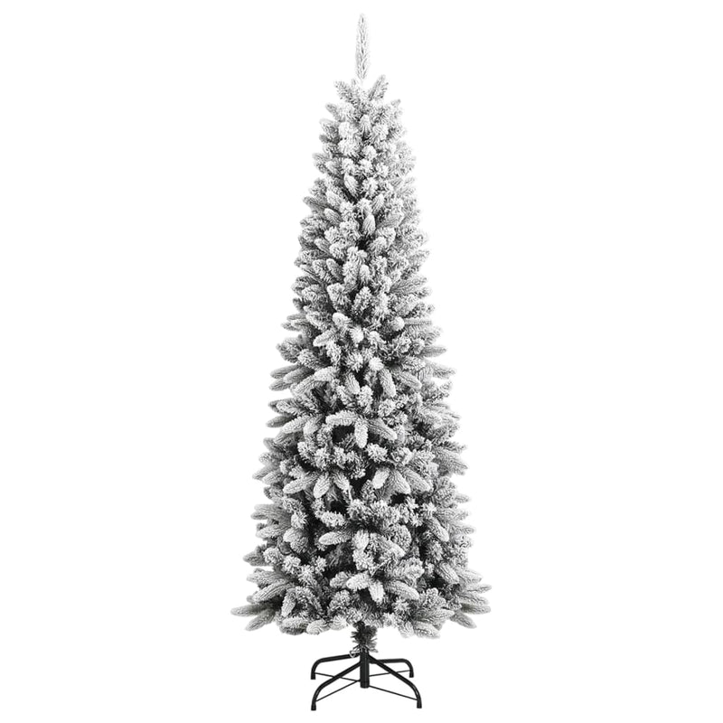 vidaXL Artificial Christmas Tree with Flocked Snow 210 cm PVC&PE