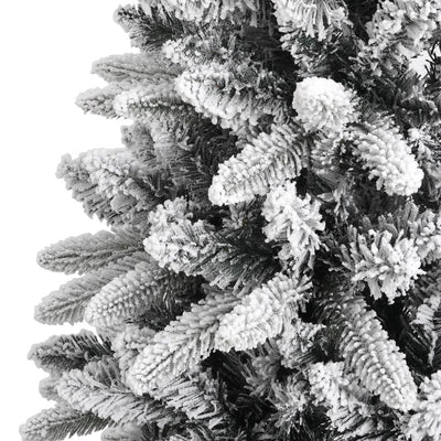 vidaXL Artificial Christmas Tree with Flocked Snow 210 cm PVC&PE