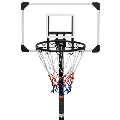 vidaXL Basketball Stand Transparent 216-250 cm Polycarbonate