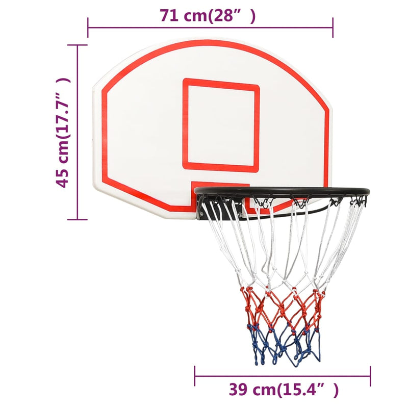 vidaXL Basketball Backboard Black 90x60x2 cm Polyethene