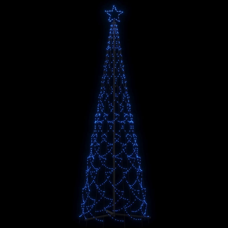 vidaXL Christmas Cone Tree Blue 500 LEDs 100x300 cm
