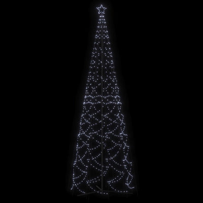 vidaXL Christmas Cone Tree Cold White 1400 LEDs 160x500 cm