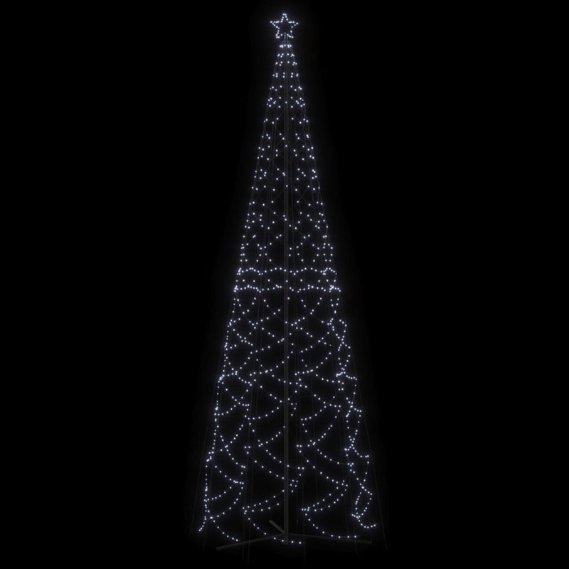vidaXL Christmas Cone Tree Cold White 1400 LEDs 160x500 cm