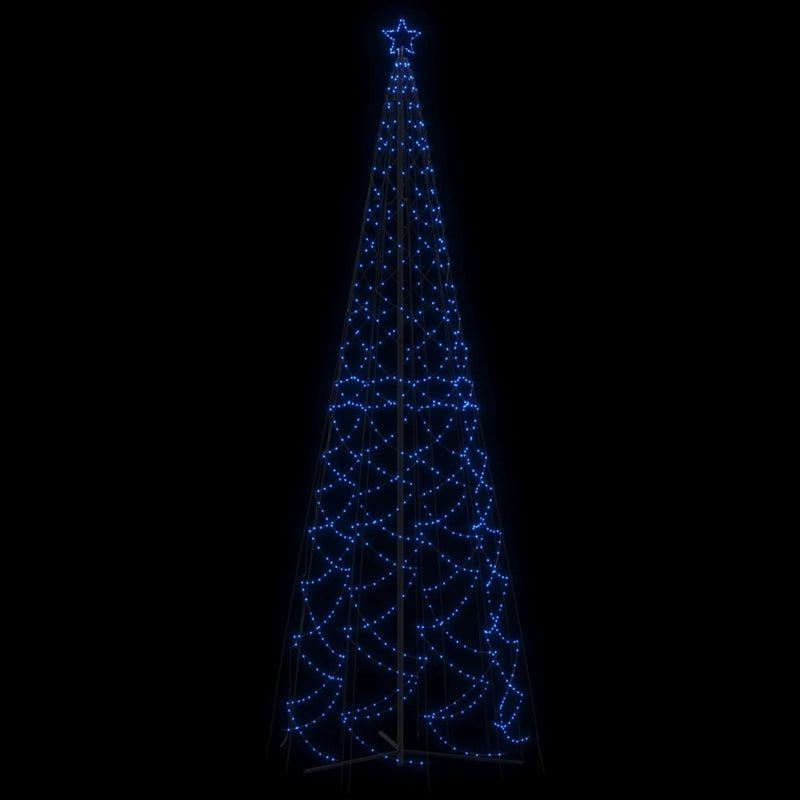 vidaXL Christmas Cone Tree Blue 1400 LEDs 160x500 cm