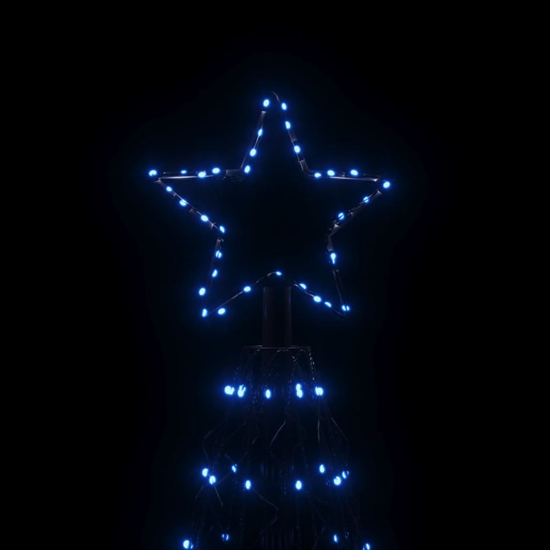 vidaXL Christmas Cone Tree Blue 1400 LEDs 160x500 cm