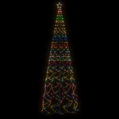 vidaXL Christmas Cone Tree Colourful 1400 LEDs 160x500 cm
