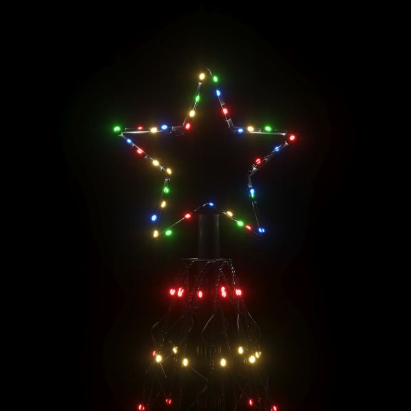 vidaXL Christmas Cone Tree Colourful 1400 LEDs 160x500 cm
