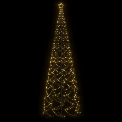 vidaXL Christmas Cone Tree Warm White 1400 LEDs 160x500 cm