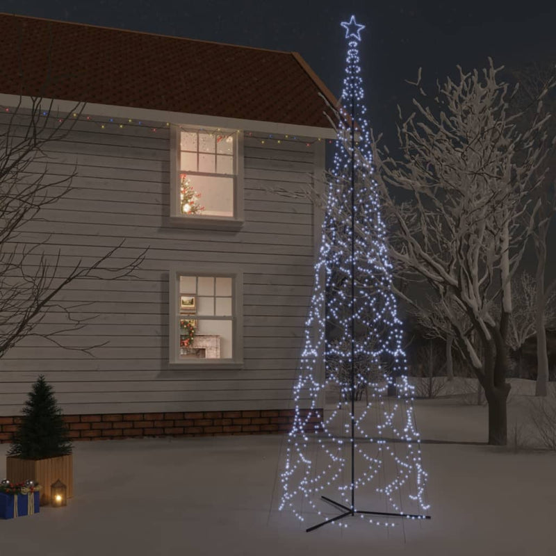 vidaXL Christmas Cone Tree Cold White 3000 LEDs 230x800 cm