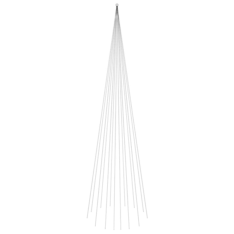 vidaXL Christmas Tree on Flagpole Warm White 1134 LEDs 800 cm