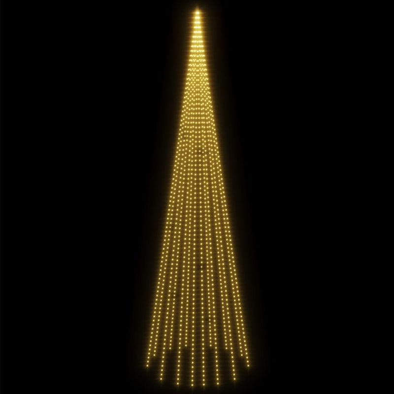 vidaXL Christmas Tree on Flagpole Warm White 1134 LEDs 800 cm