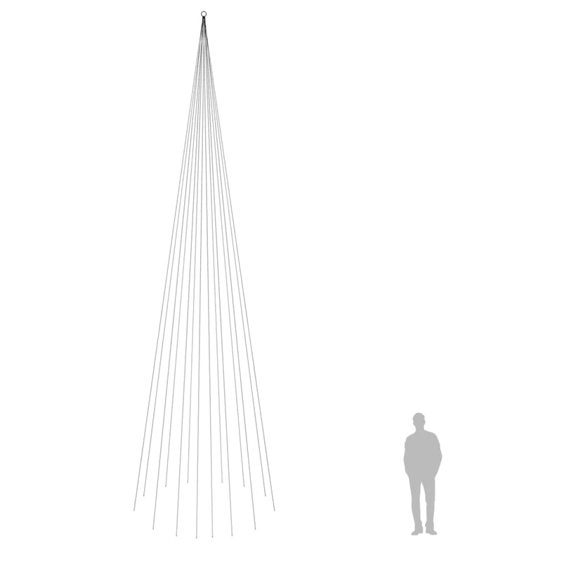 vidaXL Christmas Tree on Flagpole Warm White 1134 LEDs 800 cm