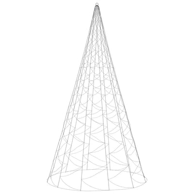 vidaXL Christmas Tree on Flagpole Warm White 1400 LEDs 500 cm