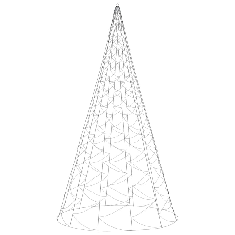 vidaXL Christmas Tree on Flagpole Warm White 1400 LEDs 500 cm