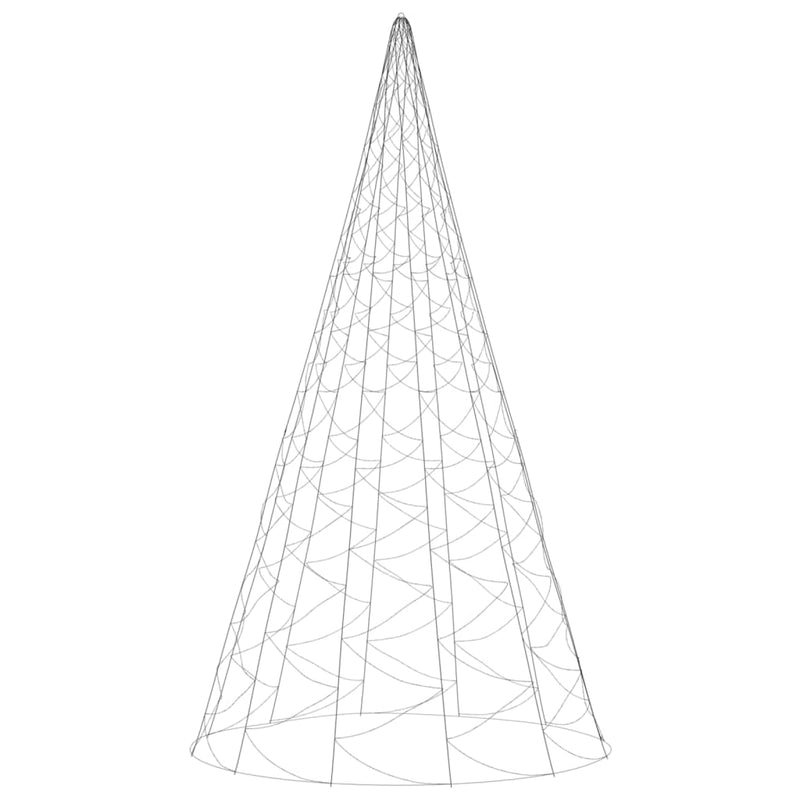 vidaXL Christmas Tree on Flagpole Warm White 3000 LEDs 800 cm