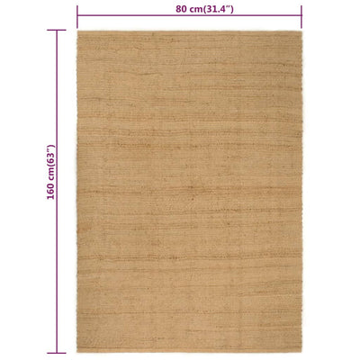 vidaXL Rug Rectangular Natural 160x230 cm Jute