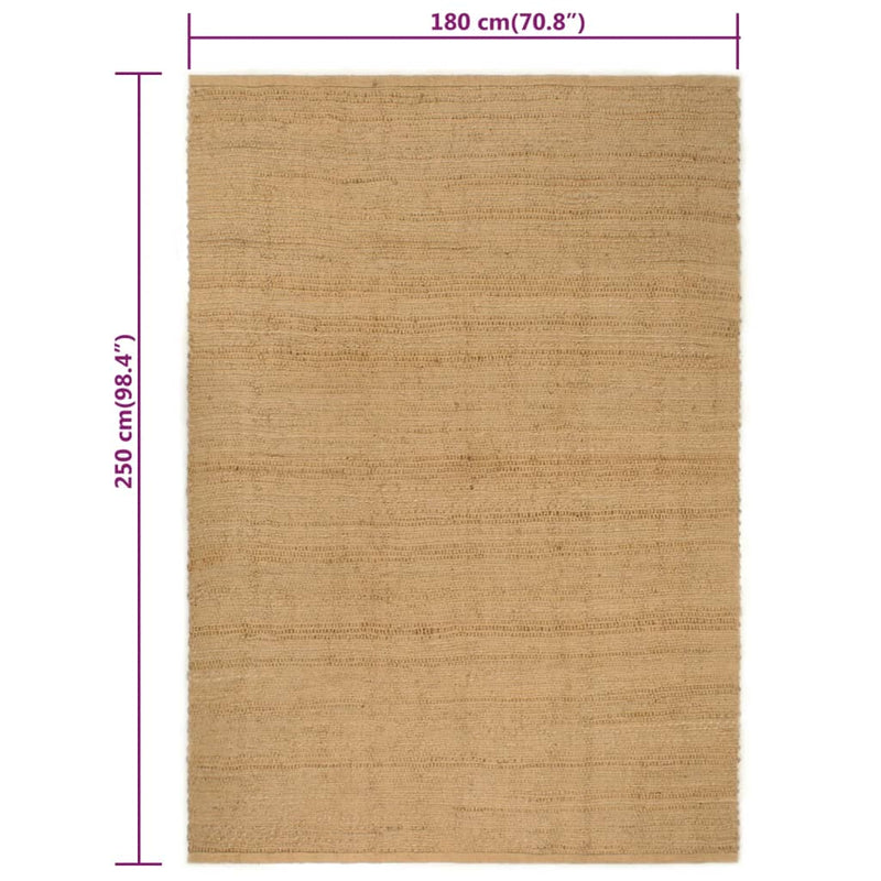 vidaXL Rug Rectangular Natural 160x230 cm Jute