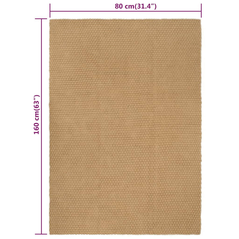 vidaXL Rug Rectangular Natural 160x230 cm Jute