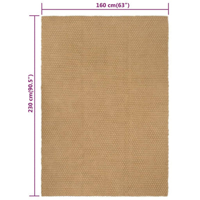 vidaXL Rug Rectangular Natural 160x230 cm Jute