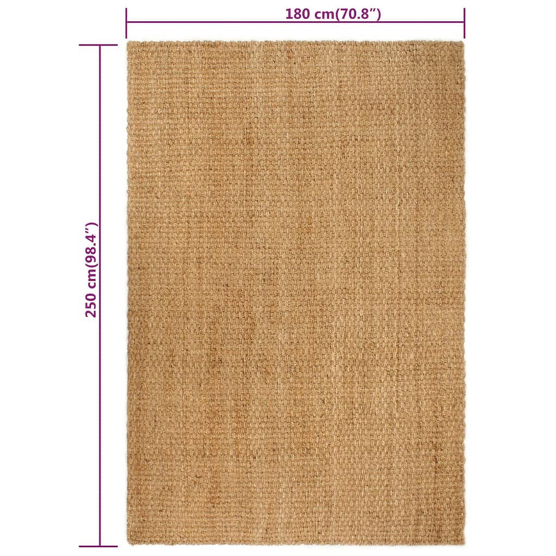 vidaXL Rug Rectangular Natural 80x160 cm Jute