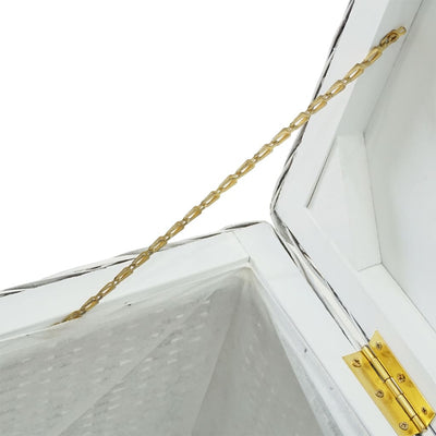 vidaXL Storage Box Grey 110 cm Natural Kubu Rattan & Solid Wood Mango