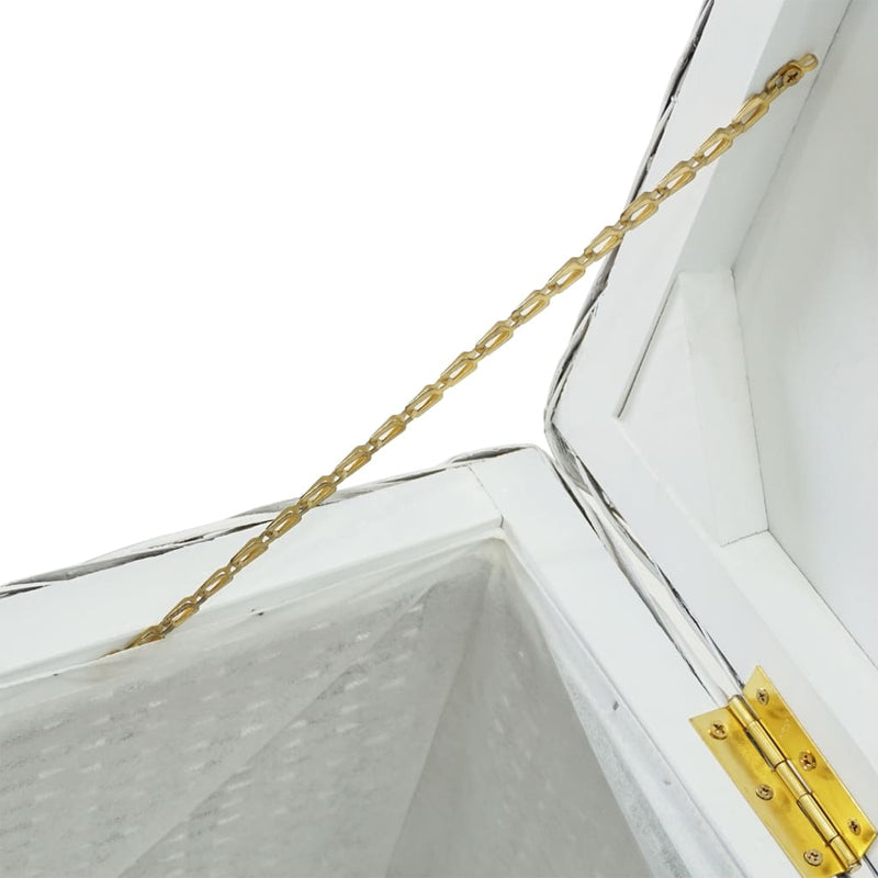 vidaXL Storage Box Grey 110 cm Natural Kubu Rattan & Solid Wood Mango