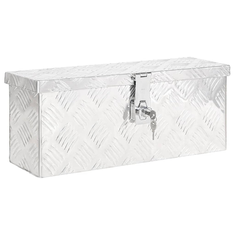 vidaXL Storage Box Silver 50x15x20.5 cm Aluminium