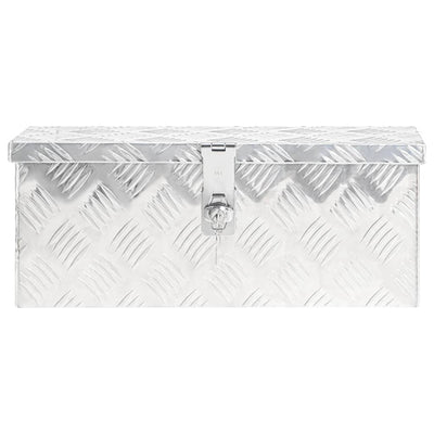 vidaXL Storage Box Silver 50x15x20.5 cm Aluminium