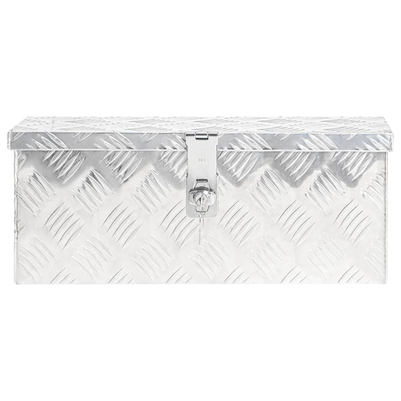vidaXL Storage Box Silver 50x15x20.5 cm Aluminium