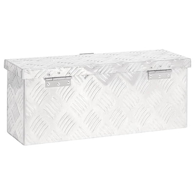 vidaXL Storage Box Silver 50x15x20.5 cm Aluminium