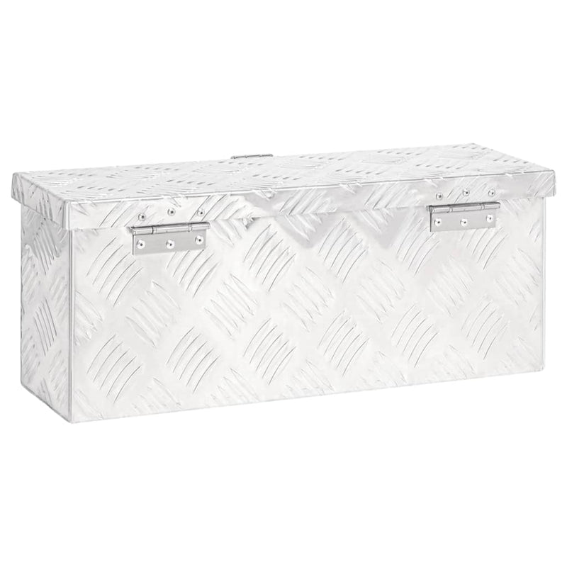 vidaXL Storage Box Silver 50x15x20.5 cm Aluminium