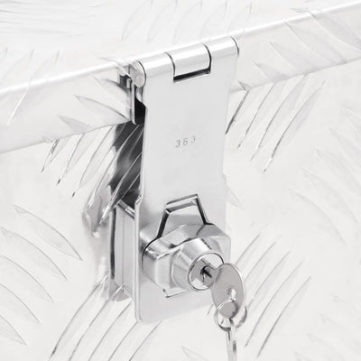 vidaXL Storage Box Silver 50x15x20.5 cm Aluminium