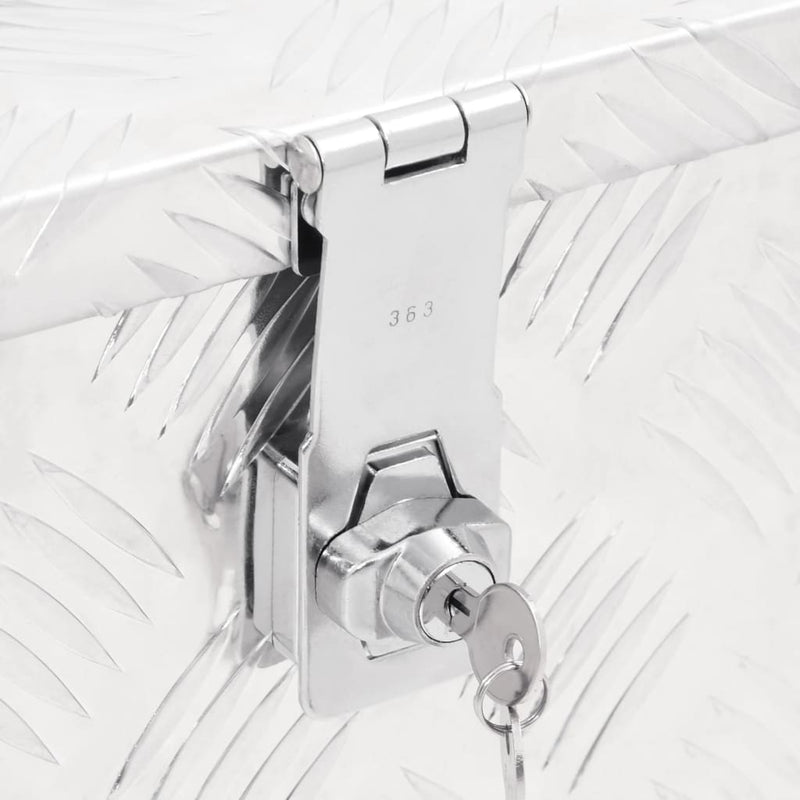 vidaXL Storage Box Silver 50x15x20.5 cm Aluminium