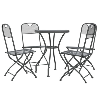 vidaXL 5 Piece Garden Dining Set Expanded Metal Mesh Anthracite