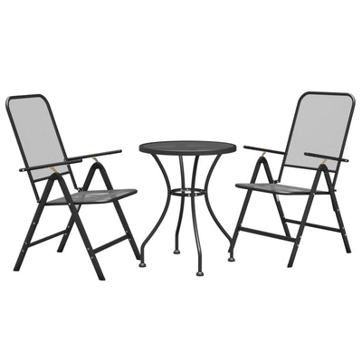 vidaXL 5 Piece Garden Dining Set Expanded Metal Mesh Anthracite
