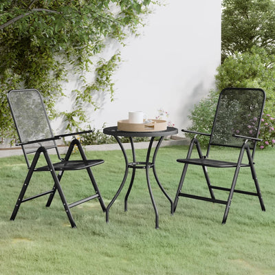 vidaXL 5 Piece Garden Dining Set Expanded Metal Mesh Anthracite