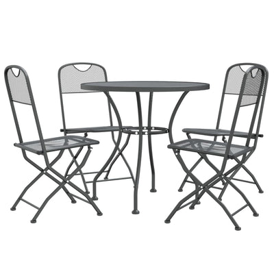 vidaXL 5 Piece Garden Dining Set Expanded Metal Mesh Anthracite