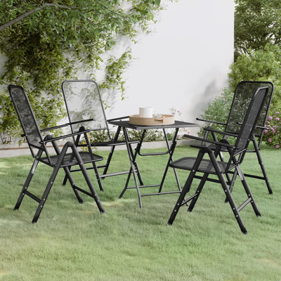 vidaXL 3 Piece Garden Dining Set Expanded Metal Mesh Anthracite